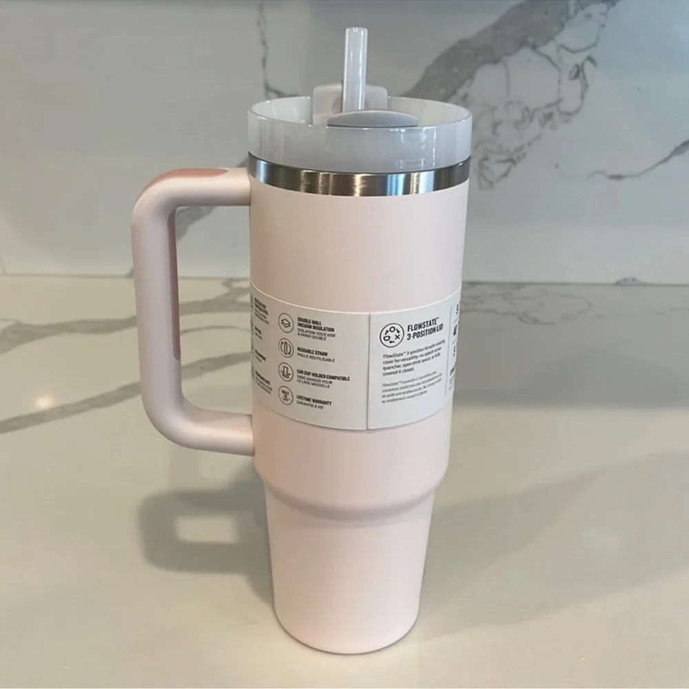 🎉LAST PIECE🎉Stanley 30oz H2.0 Flowstate Tumbler Rose Quartz - Picture 3 of 8